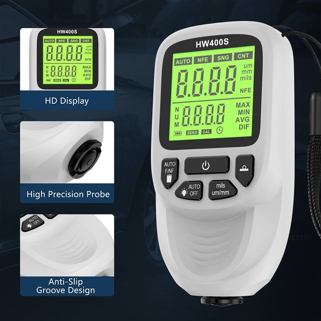 Ruiboury High-precision Car Paint Thickness Gauge For Metal Coatings Detection Inspection And Other Fields White