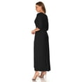 thumbnail image 4 of SR Women's Casual Wrap Floor Length Maxi Dress, 4X, Black, 4 of 5