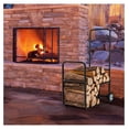 thumbnail image 3 of Firewood Rack with Wheels, Wood Fireplace Wood Holder with Pneumatic Rubber Tiers, Heavy Duty Steel Dolly Hauler, Outdoor & Indoor Firewood for Fireplace, , Black, 3 of 8