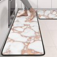 thumbnail image 2 of Kitchen Rugs Sets Of 2,White Marble Rose Gold Line Pattern Anti Fatigue Kitchen Mat Rugs Non Slip Washable,Decorative Kitchen Floor Mats for Kitchen,Sink,Laundry,17"x47"+17"x47", 2 of 5