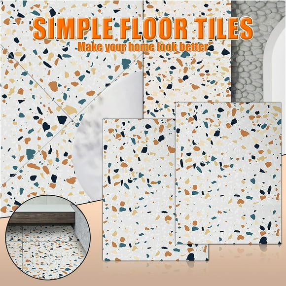 SMihono Self Adhesive Tile Floor Wall Sticker PVC Waterproof Non-slip DIY Home Decor Home Decoration on Clearance