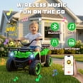 thumbnail image 5 of iRerts 24V Electric Ride on ATV, 24V Kids Ride on Toys for Kids Boys Girls Ages 3-5, Battery Powered Kids Electric Cars with Bluetooth, Music, LED Lights, Front/Rear Storage Racks, Green, 5 of 10