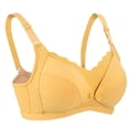 thumbnail image 2 of Sujetador de lactancia posparto fino de algodón, ropa interior transpirable antihundimiento para mujeres que amamantan, ropa interior de lactancia de verano (amarillo 85B), 2 of 9