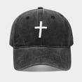 thumbnail image 2 of Baseball Hats for Men CQXIDFH Women Outdoor Baseball Cap, Men Washed Cotton Trucker Hat, Adjustable Embroidered Dad Hat, Casual Headwear for Holiday & Daily Use, Hair Accessories (Black, One Size), 2 of 9