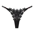 thumbnail image 2 of Ropa interior de talla grande para mujer con correa ajustable sexy de malla transpirable con bordado floral dulce y diseño de hebilla de metal, 2 of 6