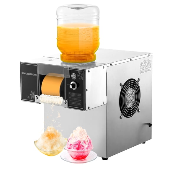 Flroha Shave Ice Machine Speed Adjustable Stainless Steel Snow Maker Machine for Milktea Shops Kitchen Food Truck Cafe Restaurant Parties beneficial