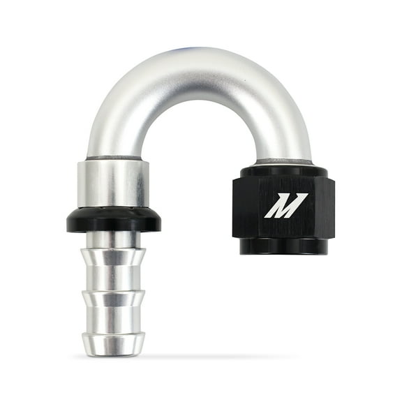 Mishimoto Push-Lock Fitting, -10AN, 180-Degree