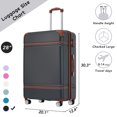 thumbnail image 2 of 28" Expandable Lightweight Suitcase,Hardshell Luggage with TSA lock and Spinner Wheels,Single Vintage Luggage,Black, 2 of 7