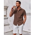 thumbnail image 5 of COOFANDY Short Sleeve Button Down Shirts Big and Tall Shirts for Men, 5 of 6