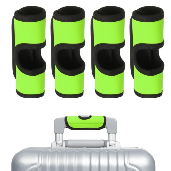 Uxcell Luggage Handle Wrap, 4 Pcs Hollow Neoprene Handbag Grip Cover Protector Luggage Identifiers for Luggage Suitcase Travel Bags, Grass Green
