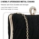 thumbnail image 4 of Bolso de mano dorado con purpurina para mujer Bolso de noche plisado para novias y bodas con anillo de strass, 4 of 8