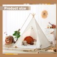 thumbnail image 6 of Portable Teepee Tent for 3-8 Years Kids Toddlers Canvas Playhouse Indoor Outdoor, 6 of 8