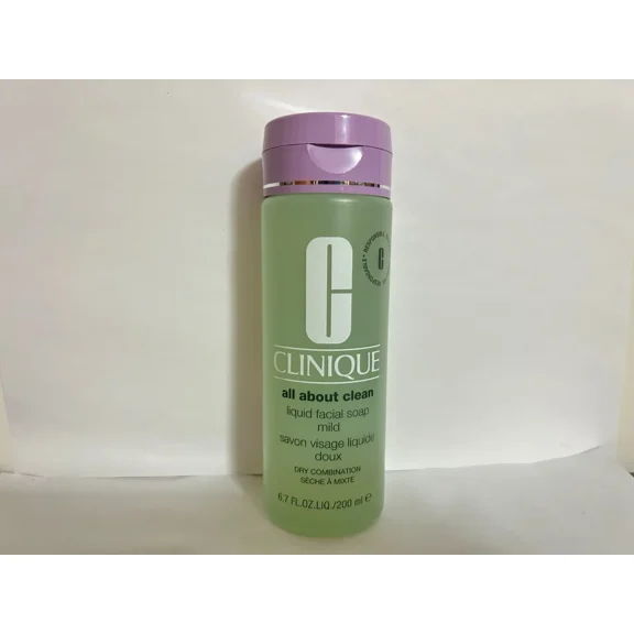 Clinique All About Clean Liquid Facial Soap Mild For Dry Combination, 6.7 oz/125 ml