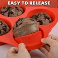 thumbnail image 5 of CAKETIME 12 Cups Silicone Muffin Pan - Nonstick Cupcake Pan 1 Pack Regular Size Silicone Mold for Baking, 5 of 10