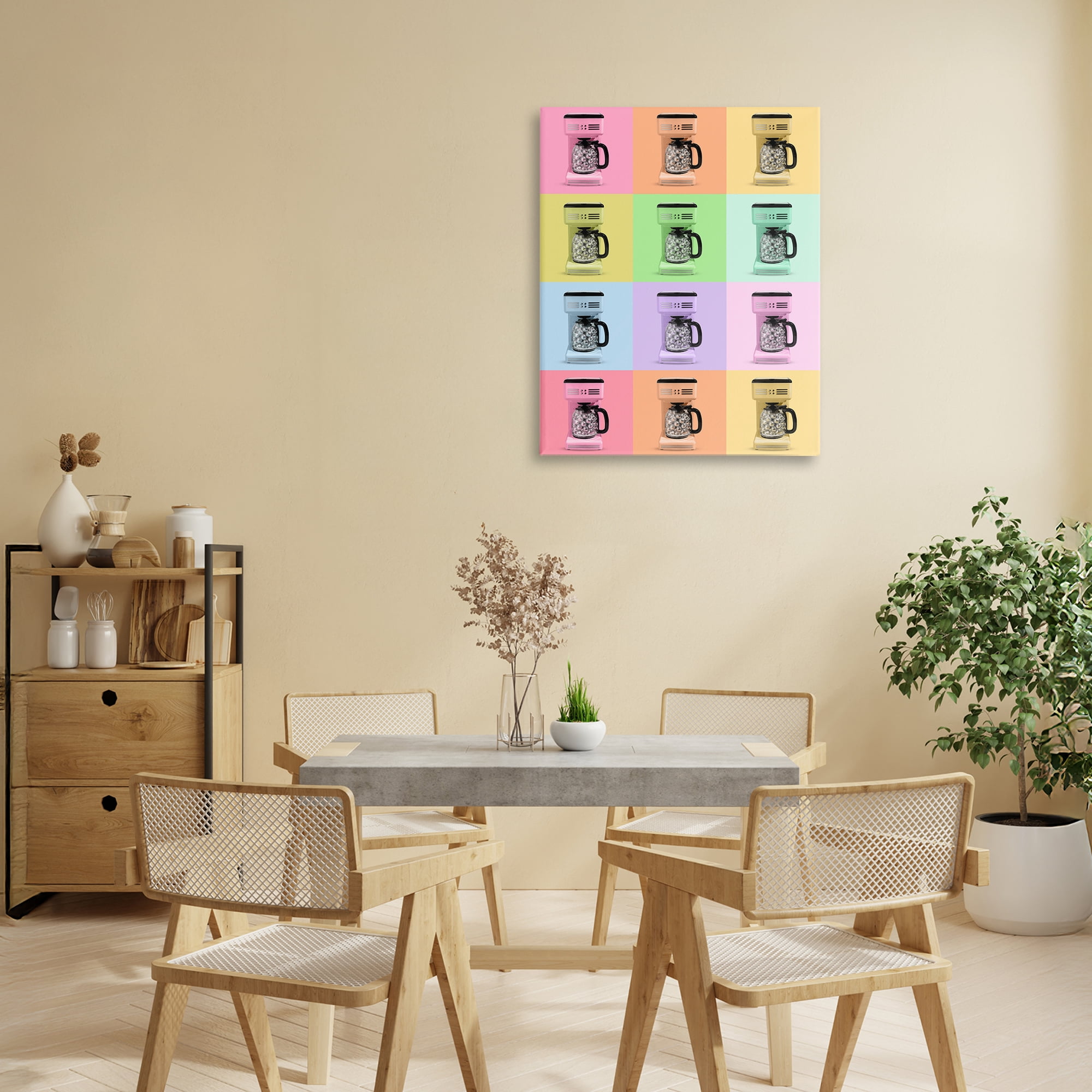 Stupell Industries Disco Coffee Maker Collage Canvas Wall Art, design by LISH Creative