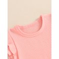 thumbnail image 5 of Bagilaanoe Toddler Baby Girls Summer Tops Fly Sleeve Round Neck Tees 1T 2T 3T 4T 5T 6T Kids Casual T-Shirts Clothes, 5 of 6