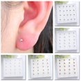 thumbnail image 5 of KDJ 10 Pairs 2mm/3mm/4mm Gold Plated Silver Ball Bead Earrings Ear Studs Jewelry, 5 of 10