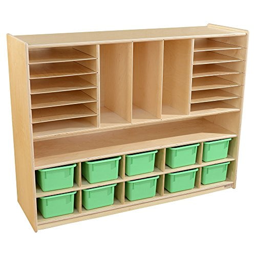 MultiStorage with 10 Lime Green Trays