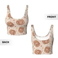 thumbnail image 6 of Rateoe Groovy Disco Pumpkin Print Womens' Sports Bras Scoop Neck Sports Vest- Padded U Back Seamless High Impact Support, 6 of 7