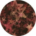 thumbnail image 1 of Ahgly Company Indoor Round Patterned Sienna Brown Area Rugs, 3' Round, 1 of 6
