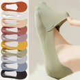 thumbnail image 2 of 3 Pairs Women Socks High Quality Matching Casual Socks Summer Thin Bottom Non-Slip Invisible Low Short Socks Breathable (Random Color), 2 of 9