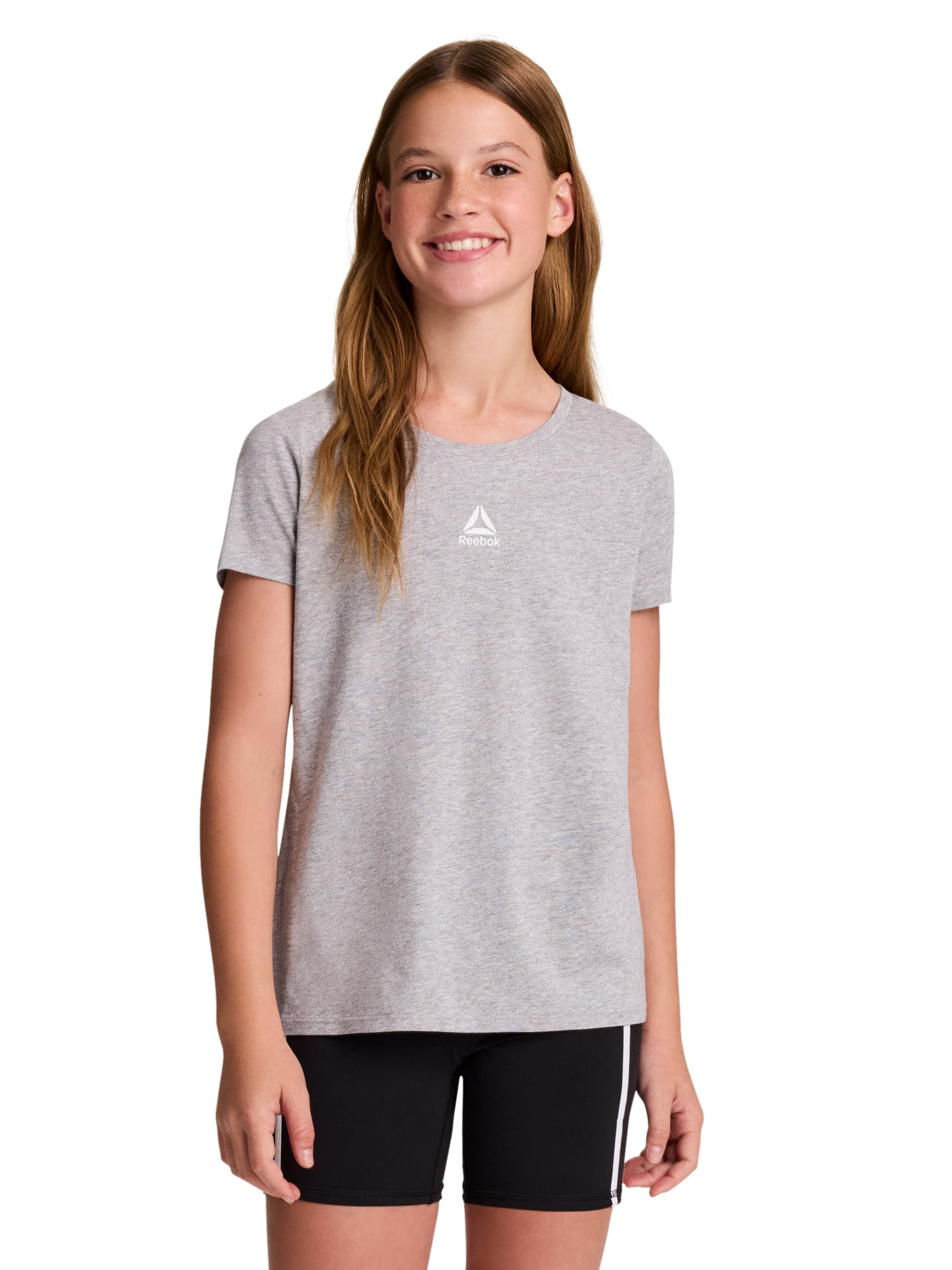 Reebok Girl's Distinction 2-Pack Short Sleeve Performance T-Shirt, Sizes 4-18