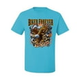 thumbnail image 2 of Wild Bobby, Biker Forever American Eagle Live To Ride Cars and Trucks Men's Graphic T-Shirt, Light Turquoise, 2XL, 2 of 3