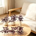 thumbnail image 4 of Single Artificial Cimicifuga Leaf Stem, 23‑33 Inch Faux Plum-Purple Fall Foliage Branch, Realistic Autumn Decorative Stem for Vase, Table Centerpiece,Halloween Home Decor,E, 4 of 6