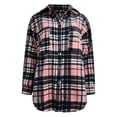 thumbnail image 4 of Jacenvly Womens Flannel Jacket Plaid Corduroy Jacket Soft Comfortable Long Sleeve Spring Coats Lapels Pocket Button up Shirts for Women Loose Casual Thigh Length Tops, 4 of 5