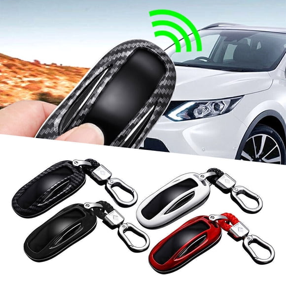 Carbon Fiber Car for Smart Key Fob Case Cover Accessories Fit for Tesla Model X