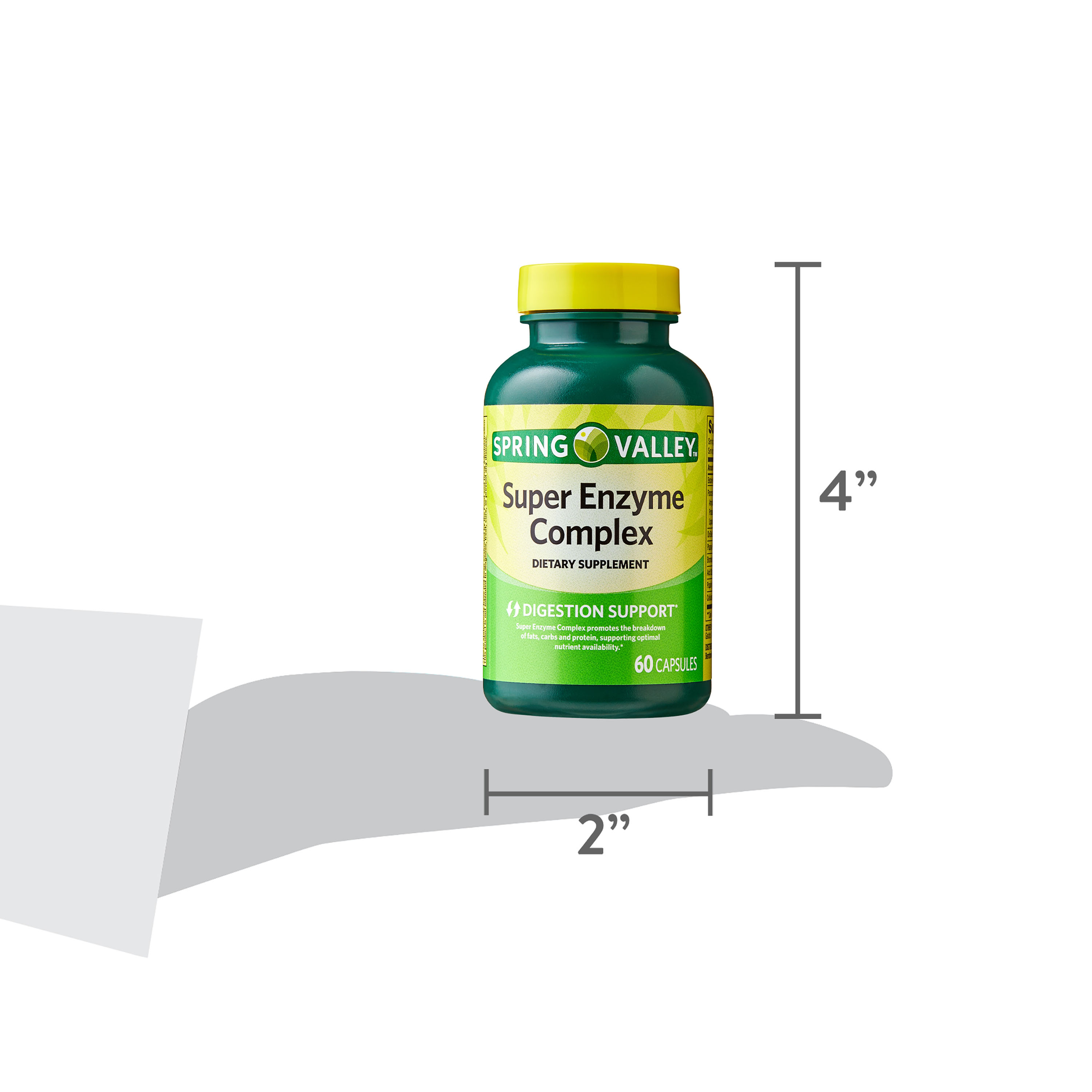 Spring Valley Super Enzyme Complex Dietary Supplement Capsules, 60 Count
