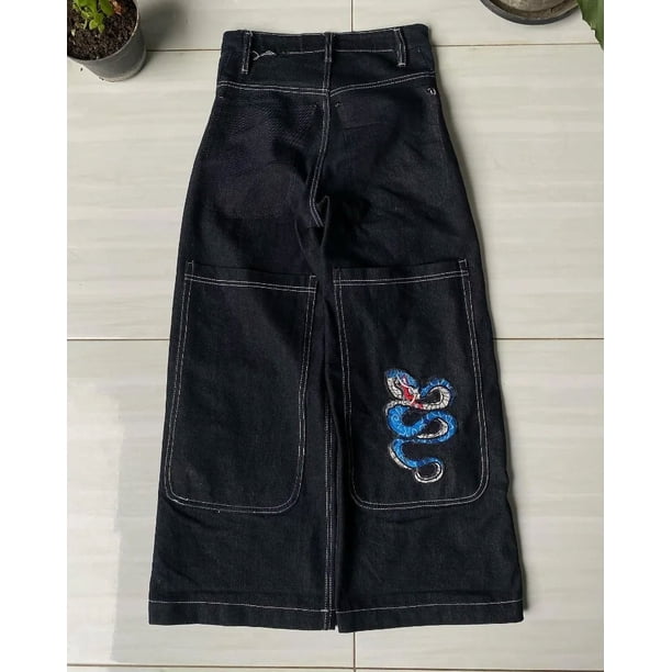 JNCO Wide Leg Jeans Men Y2K Big Pocket Hip Hop High Quality