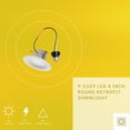 thumbnail image 2 of Perlglow 4" Round White 10W 750 Lumens Soft White 2700k Retrofit Light, 2 of 7