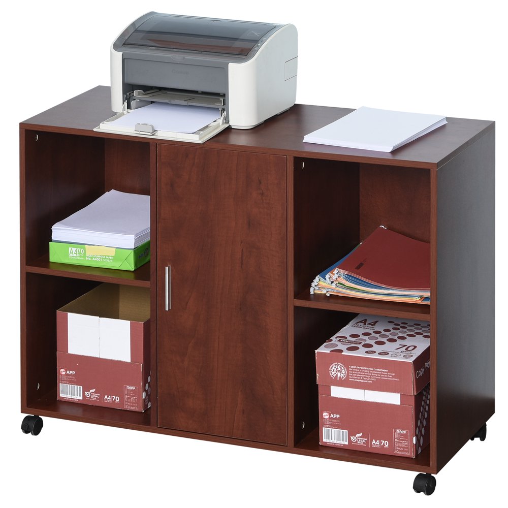 Vinsetto Printer Stand With 360 Degree Casters Multifunctional Office