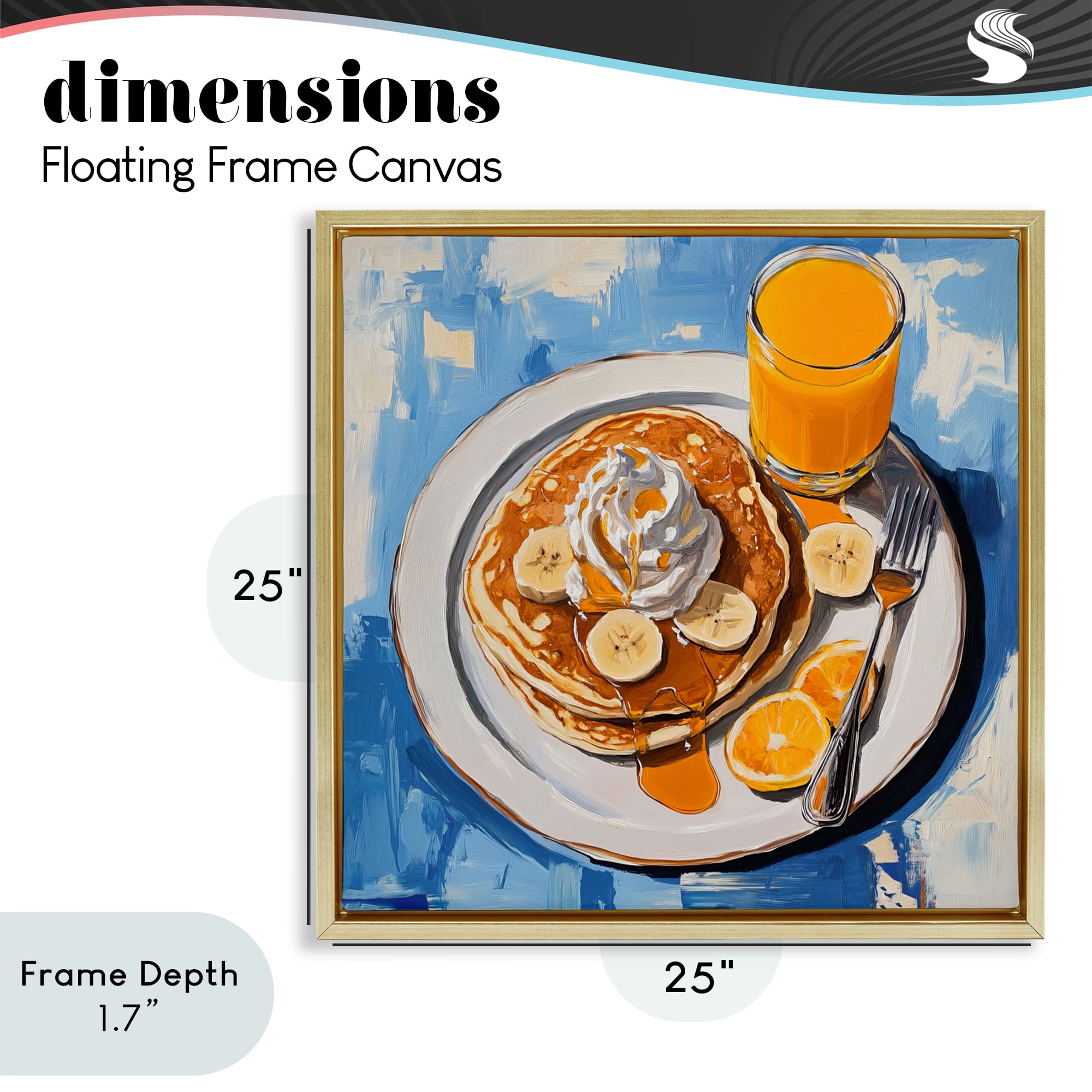 Stupell Industries Banana Bliss Sunshine Gold Framed Floater Canvas Wall Art, design by Tina LeCour