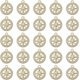 thumbnail image 1 of 40 dijes pequeños de brújula de metal, redondos, con diamantes de imitación, a granel, de aleación, con forma de brújula hexagonal., 1 of 9