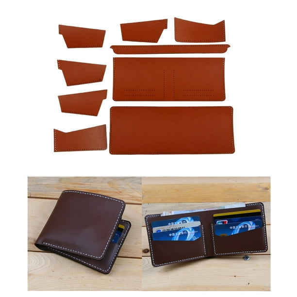 Billfold Kit DIY Leather Wallet Kits for Men Women Unfinished Sewing