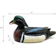 thumbnail image 3 of CVHOMEDECO. Primitives Hand Engraving and Painted Wood Wild Duck Farmhouse Figurine Mallard Decorative Accent, 12 Inch, 3 of 6