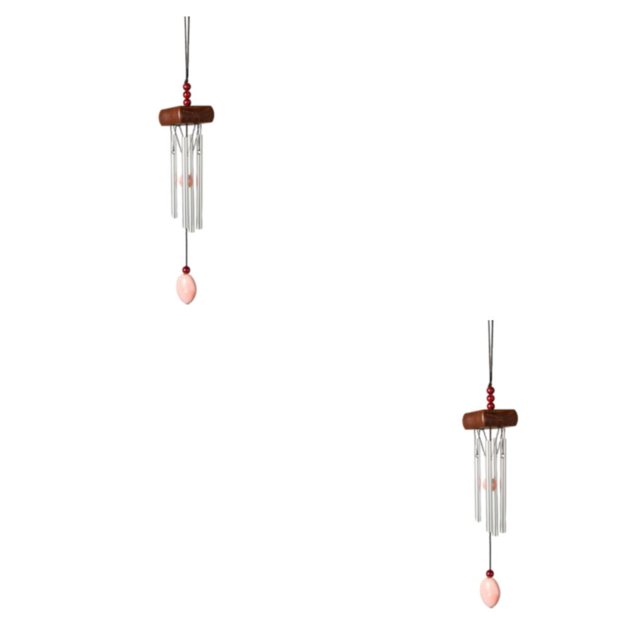 Youkk Exquisite Wind Chimes With Intricate For Refined Look Multiple Styles And Colors Wind Chime Pendant vermilion 2Set