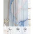 thumbnail image 6 of Blue Marble Sheer Curtains 45 Inch Length 2 Panels Set for Living Room/Bedroom, Gradual Modern Abstract Art Kitchen Curtains with Grommet Semi-Sheer Curtains Drapes Voile Window Treatments 42"x45"x2, 6 of 7