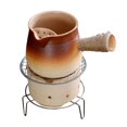 thumbnail image 3 of Tetera y estufa de cerámica, tetera duradera con mango antiescaldaduras, Infusor de té para Picnic, Hotel, regalo para amantes del té, Camping y Marrón BLESIY Tetera, 3 of 8