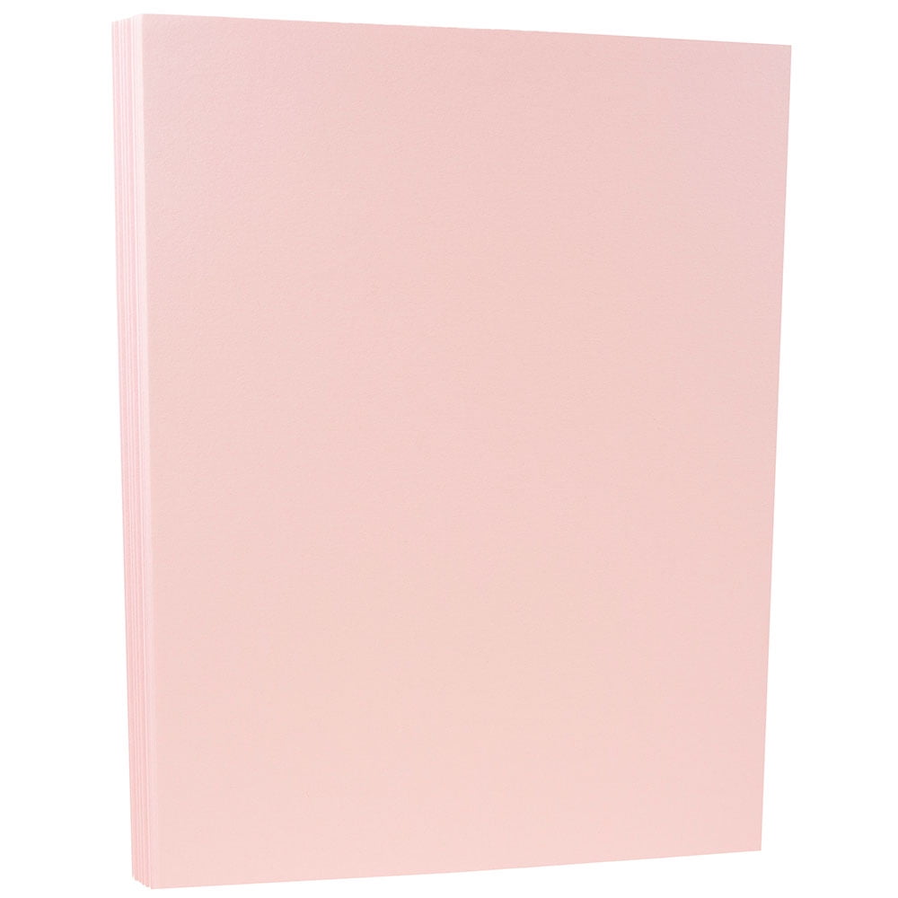 JAM Cardstock, 8.5 x 11, 80lb Baby Pink, 50/Pack