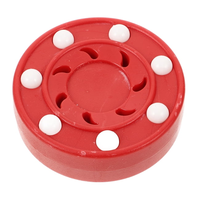 USHOBE Rondelle de Hockey en Plastique Rouge pour Entraînement Haute Résistance Matériau ABS Durable Usage Intérieur Extérieur