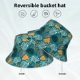 thumbnail image 5 of Daiia Tropical Leaves Pattern Bucket Hat - Trendy Cotton Sun Hat for Beach, Golf, Fishing - Fun Outdoor Vacation Boonie for Men and Women, 5 of 9