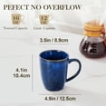 thumbnail image 2 of Coffee Mugs Set of 4, 16oz Coffee Cups Set with Handle, Ceramic Tea Mugs for Kitchen, Latte Mugs for Coffee,Cocoa, Tea，Blue, 2 of 8