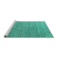thumbnail image 2 of Ahgly Company Machine Washable Indoor Rectangle Abstract Turquoise Blue Modern Area Rugs, 7' x 10', 2 of 4