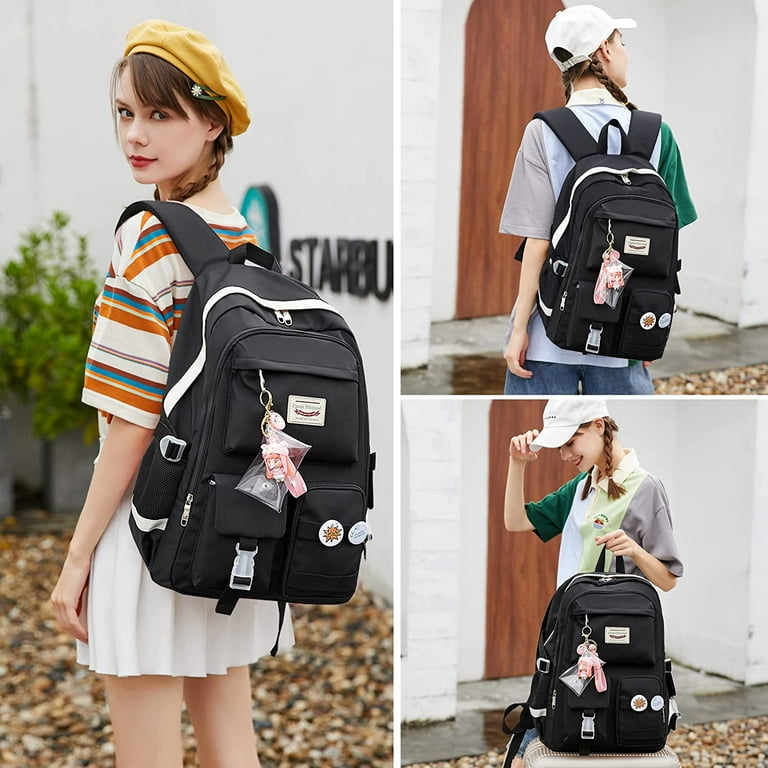 Laptop Backpacks 16 Inch School Bag with Lunch Box Set College Elementary  Backpack Cute Lunch Bag Anti Theft Travel Daypack Large Bookbags for Teens