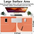 thumbnail image 6 of Two Toned Boho Desk Mat XXL Mouse Pad Large Boho Aesthetic Office Decor Desk Accessories for Women Girl Full Desk Mousepad XL Laptop Keyboard Mouse Mat Desk Pad Orange 31.5''''X15.7'''', 6 of 6