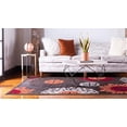 thumbnail image 4 of Unique Loom Modern Collection Carved Botanical Transitional Indoor and Outdoor Flatweave Area Rug, 5 x 8 Feet, Brown/Beige, 4 of 5