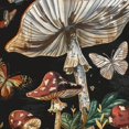 thumbnail image 6 of WYYP Mushrooms Butterflies Black Background Round Tablecloth 100% Polyester Fiber Outdoor Picnic Camping and Indoor Kitchen Dining Party White, 6 of 8